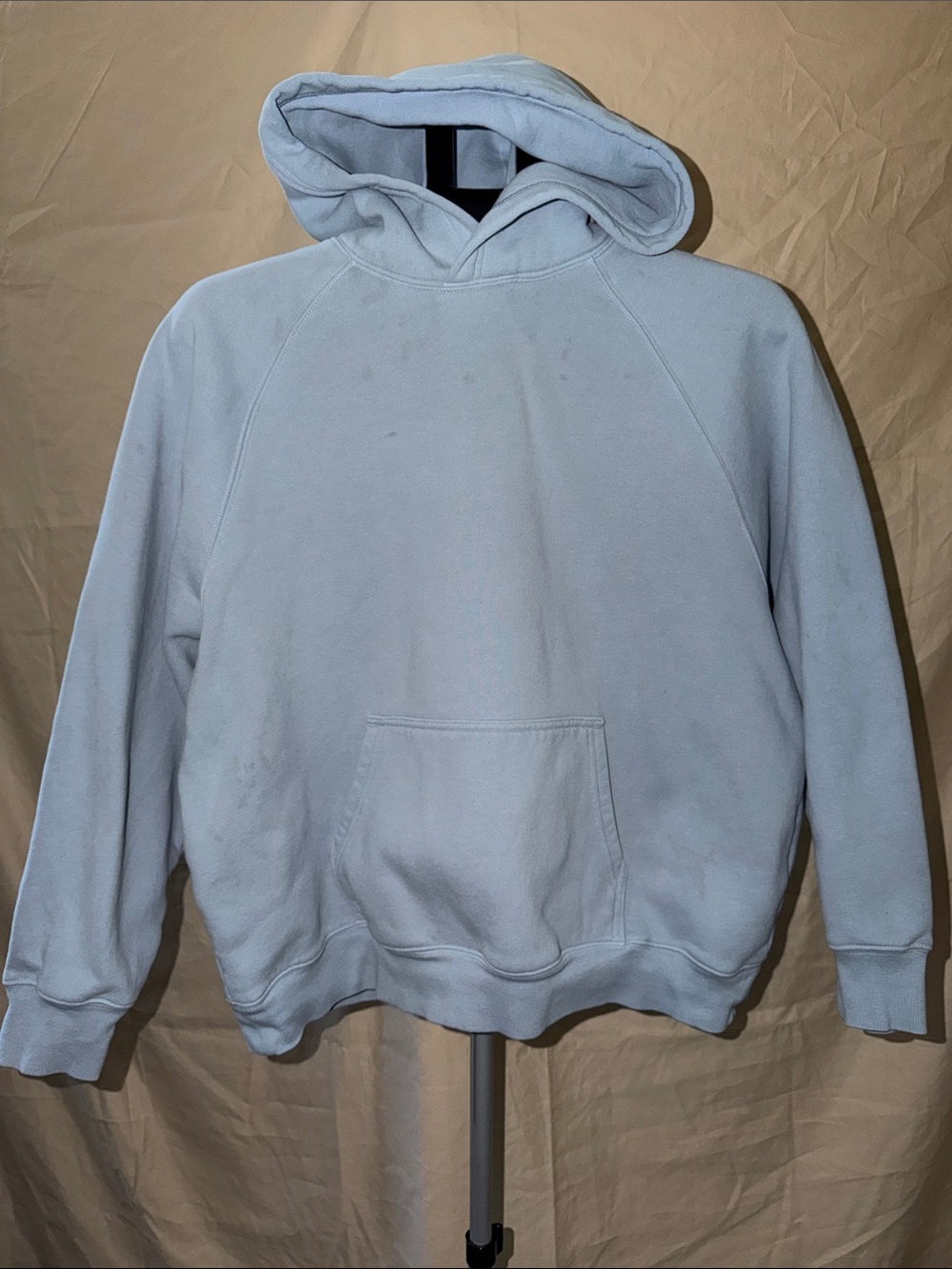 Aritzia Pale Blue Hooded Pullover Sweatshirt